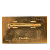 Secondhand Chanel CC Gold Plated Logo Plate Brooch