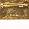 Secondhand Chanel CC Gold Plated Logo Plate Brooch