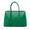 Prada Saffiano Cuir Turnlock Twin Satchel Secondhand
