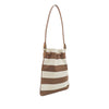 Miu Miu Striped Canvas Logo Drawstring Handbag Secondhand