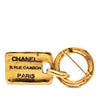 Chanel Gold Plated Rue Cambon Tag Brooch Secondhand