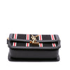 Saint Laurent Small Canvas Striped Solferino Satchel In Box Secondhand