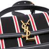 Saint Laurent Small Canvas Striped Solferino Satchel In Box Secondhand