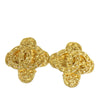 Chanel CC Gold Plated Cross Clip On Earrings Secondhand