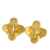 Chanel CC Gold Plated Cross Clip On Earrings Secondhand