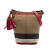 Burberry Mini Mega Check Canvas Ashby Tassel Bucket Bag Secondhand