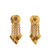 Secondhand Chanel CC Gold Plated Dangling Clip On Earrings