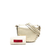 Valentino Metallic Grained Calfskin Rockstud Saddle Crossbody Secondhand