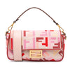 Fendi Zucca Embroidered Canvas Baguette Satchel Secondhand