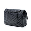 Chanel Medium Classic Chevron Lambskin So Black Double Flap Secondhand