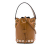 Fendi Mini Leather Studded Floral Mon Tresor Bucket Bag Secondhand