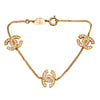 Chanel Triple CC Gold Plated Strass Bracelet Secondhand