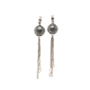 Chanel CC Brass Resin Strass Faux Pearl Disco Ball Drop Clip On Earrings Secondhand
