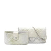 Chanel CC Quilted Iridescent Caviar Phone Holder with Chain Secondhand