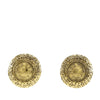 Secondhand Chanel Gold Plated Rue Cambon Medallion Clip On Earrings