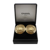 Secondhand Chanel Gold Plated Rue Cambon Medallion Clip On Earrings