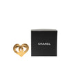 Chanel Gold Plated CC Heart Brooch Secondhand