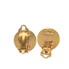 Secondhand Chanel CC Gold Plated Round Clip On Earrings