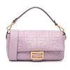 Fendi Zucca Embossed Leather Baguette Satchel Secondhand