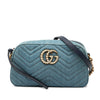 Gucci Small GG Marmont Matelasse Denim Pearly Crossbody Secondhand