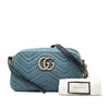 Gucci Small GG Marmont Matelasse Denim Pearly Crossbody Secondhand