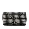 Chanel Medium Classic Tweed and Ribbon Logo Double Flap Secondhand