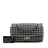 Chanel Medium Classic Tweed and Ribbon Logo Double Flap Secondhand