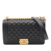Chanel Old Medium Quilted Caviar Boy Flap Secondhand