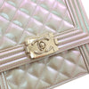 Chanel Quilted Iridescent Calfskin North South Boy Flap Secondhand