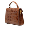 Saint Laurent Mini Croc Embossed Calfskin Monogram Cassandra Top Handle Bag Secondhand