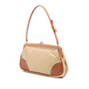 Secondhand Prada Leather Trimmed Tessuto Kisslock Frame Pochette
