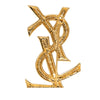 Saint Laurent Gold Plated Cassandre Pin Brooch Secondhand