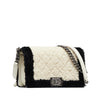 Secondhand Chanel Old Medium Bicolor Shearling Boy Flap