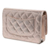 Chanel CC Quilted Metallic Calfskin Pixel Effect Wallet On Chain Secondhand