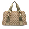 Secondhand Gucci GG Canvas Metal Bamboo Handbag