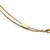 Secondhand Louis Vuitton Gold Plated Strass Padlock and Key Pendant Necklace