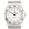 Omega Constellation 1562.3 56987505 6553/865 SS QZ Watch with White Dial Secondhand