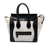 Celine Mini Bicolor Canvas and Leather Luggage Tote Secondhand