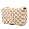 Celine Triomphe Matelasse Canvas Monochrome Chain Shoulder Bag Secondhand