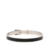 Hermès Palladium Plated and Leather Belt Buckle Bangle Secondhand