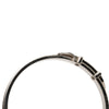Hermès Palladium Plated and Leather Belt Buckle Bangle Secondhand