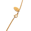 Chanel Gold Plated Crystal Round Pendant Necklace Secondhand