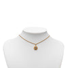 Chanel Gold Plated Crystal Round Pendant Necklace Secondhand