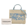 Ferragamo Ferragamos Creations Medium Raffia Shopping Tote Secondhand
