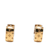 Louis Vuitton Gold Plated Nanogram Hoop Earrings Secondhand
