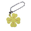 Hermès Sterling Silver and Chevre Lucky Four Leaf Clover Bag Charm Secondhand