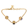 Louis Vuitton Gold Plated Gamble Crystal Bracelet Secondhand