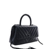 Chanel Small Chevron Caviar So Black Coco Top Handle Bag Secondhand
