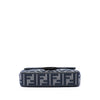Fendi FF Embroidered Wool Houndstooth Baguette Satchel Secondhand
