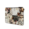 Fendi Karl Kollage Printed Leather Zip Clutch Secondhand